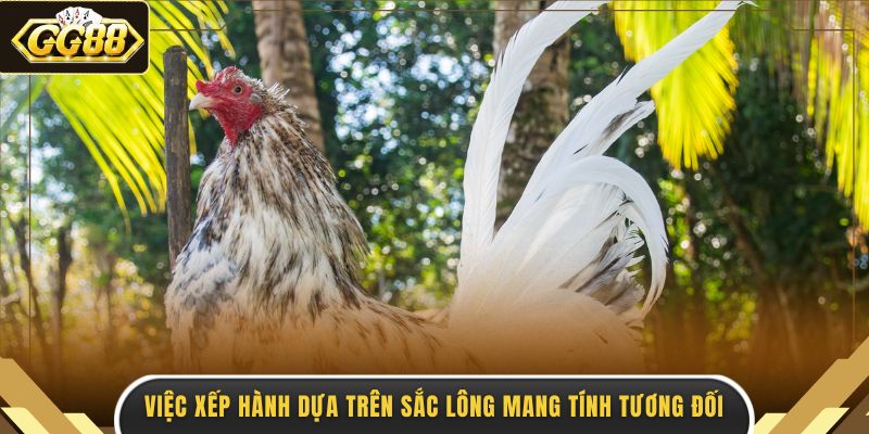 Việc xếp hành dựa trên sắc lông mang tính tương đối